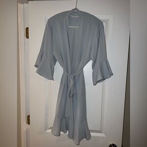 Elegant Women's satin baby blue Robe